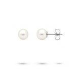 WHITE 6.7MM FRESHWATER PEARL STUD EARRINGS - EARRINGS