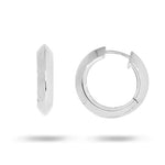 KNIFE EDGE HUGGIE EARRING IN STERLING SILVER - EARRINGS