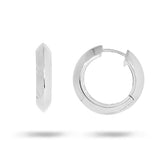 KNIFE EDGE HUGGIE EARRING IN STERLING SILVER - EARRINGS