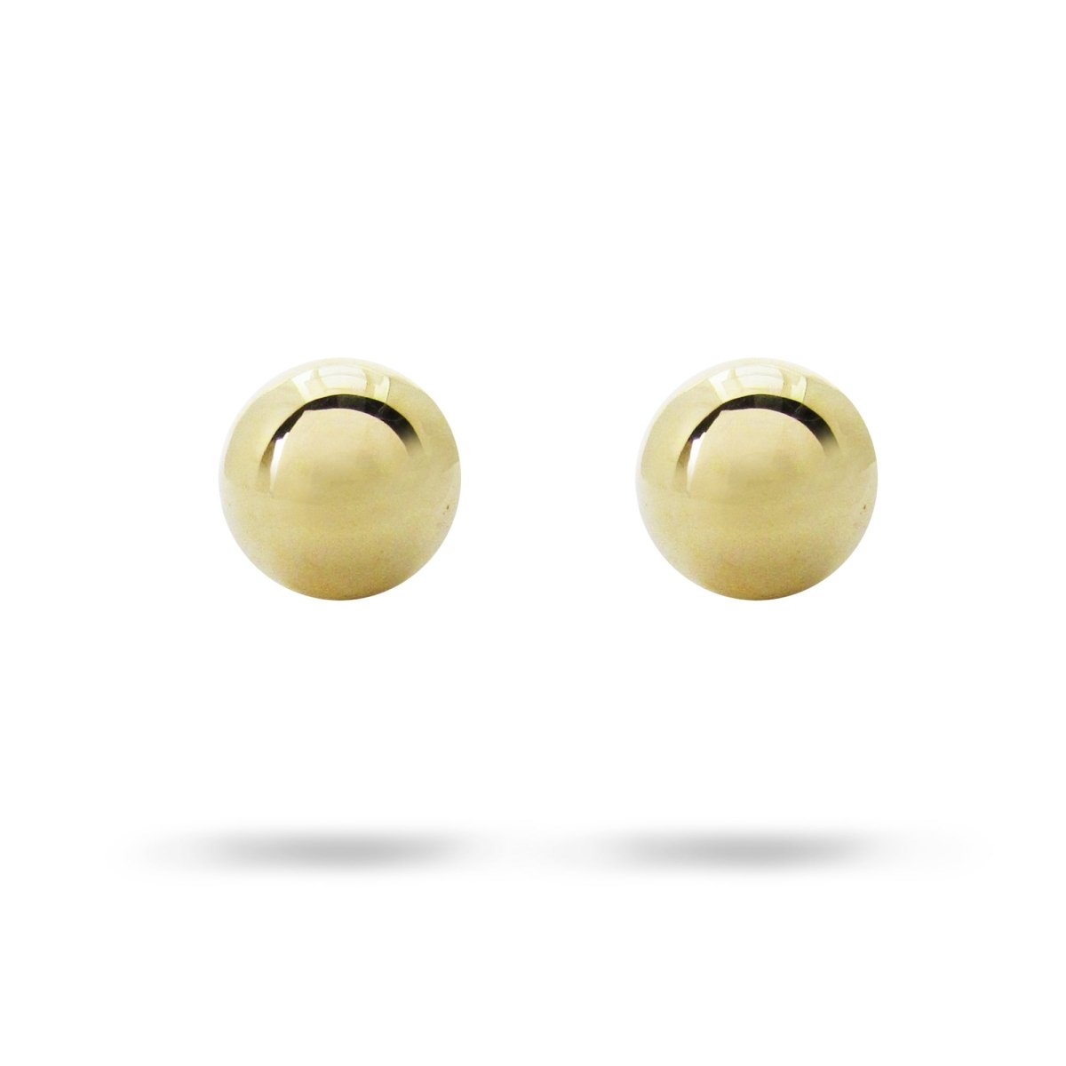 DOME EARRING IN 14K YELLOW GOLD WITH ENHANCER HOOK - EARRINGS