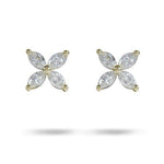 LARGE LILAC STUD IN YELLOW GOLD - NECKLACES