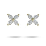 LARGE LILAC STUD IN YELLOW GOLD - NECKLACES