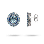 COUNTESS AQUAMARINE AND BLUE SAPPHIRE EARRING - EARRINGS