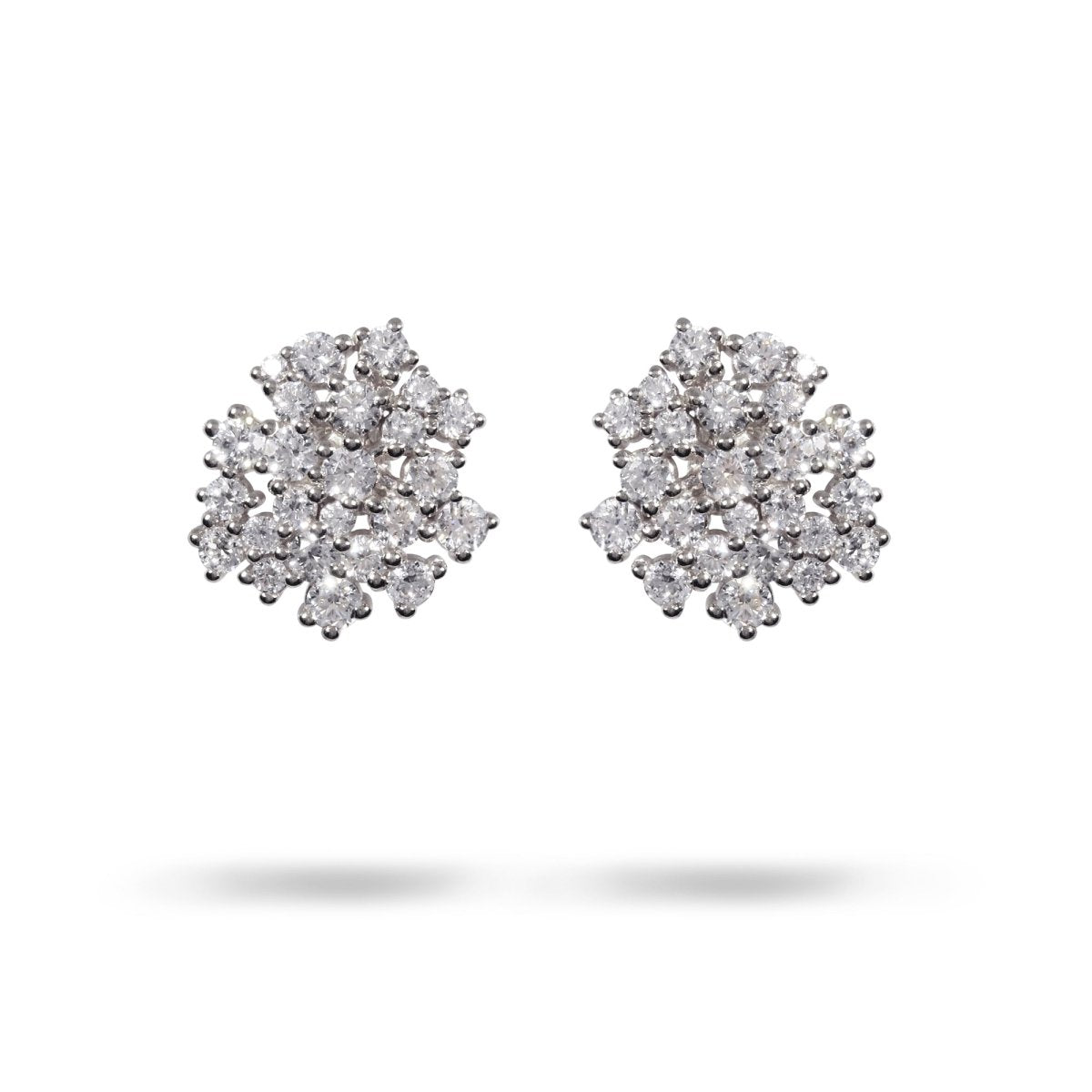 SMALL LACE EARRING IN WHITE GOLD - EARRINGS