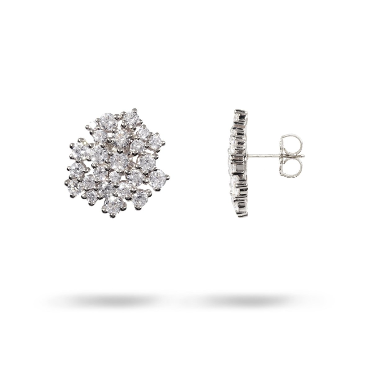 SMALL LACE EARRING IN WHITE GOLD - EARRINGS