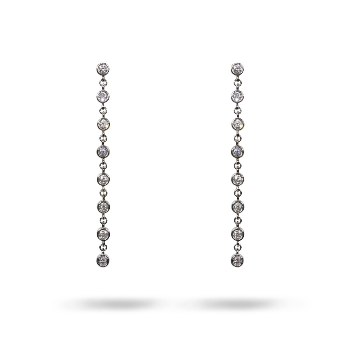 DIAMOND LINE DANGLE EARRING - EARRINGS