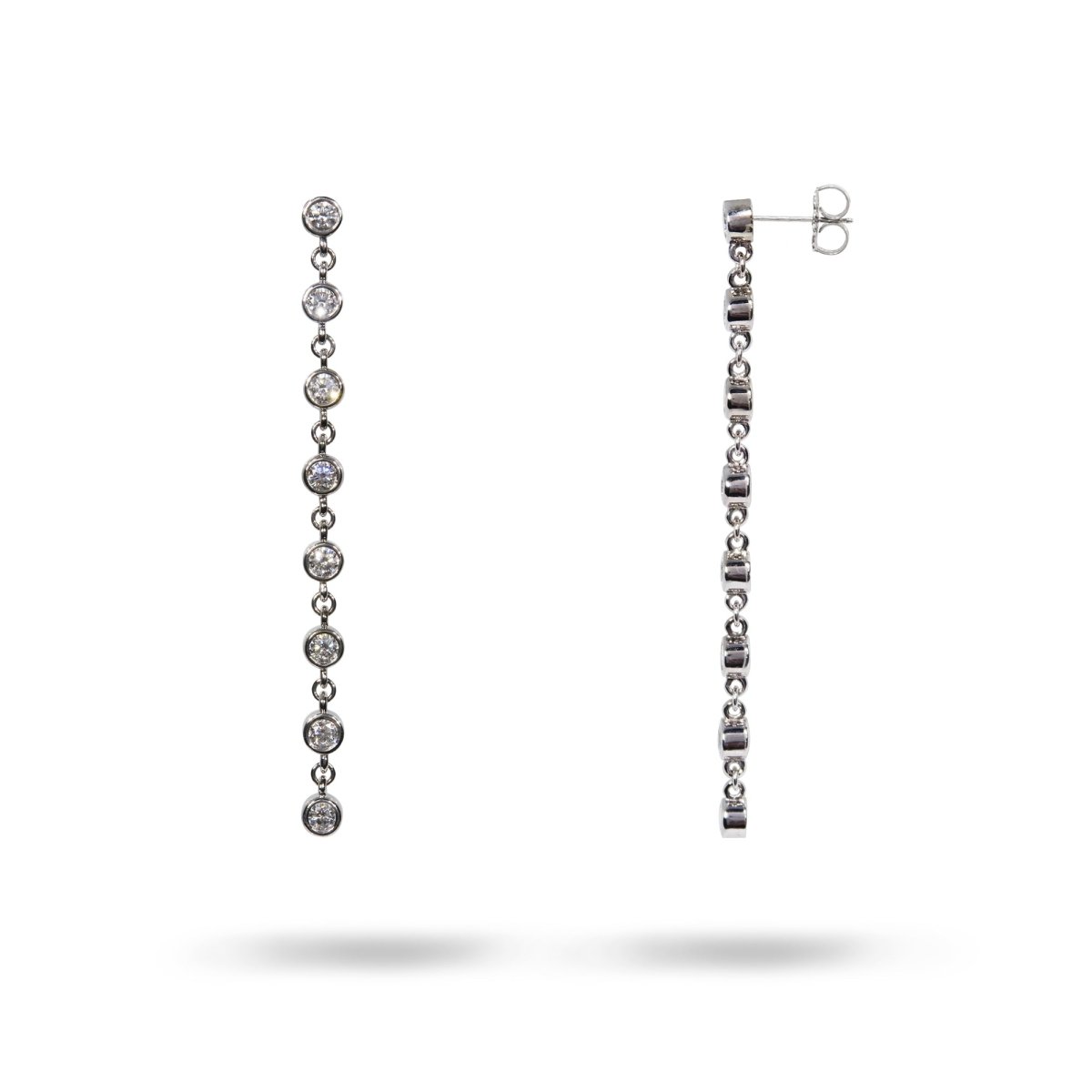 DIAMOND LINE DANGLE EARRING - EARRINGS