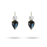 MOONSTONE AND LABRADORITE DROP EARRING - EARRINGS