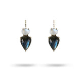 MOONSTONE AND LABRADORITE DROP EARRING - EARRINGS