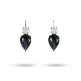 MOONSTONE AND LABRADORITE DROP EARRING - EARRINGS