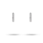 PLAIN HUGGIE EARRINGS IN 14K WHITE GOLD - EARRINGS