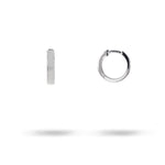 PLAIN HUGGIE EARRINGS IN 14K WHITE GOLD - EARRINGS