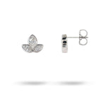 LOTUS DIAMOND STUD IN 14K WHITE GOLD - EARRINGS