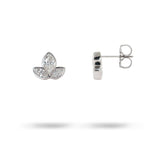 LOTUS DIAMOND STUD IN 14K WHITE GOLD - EARRINGS