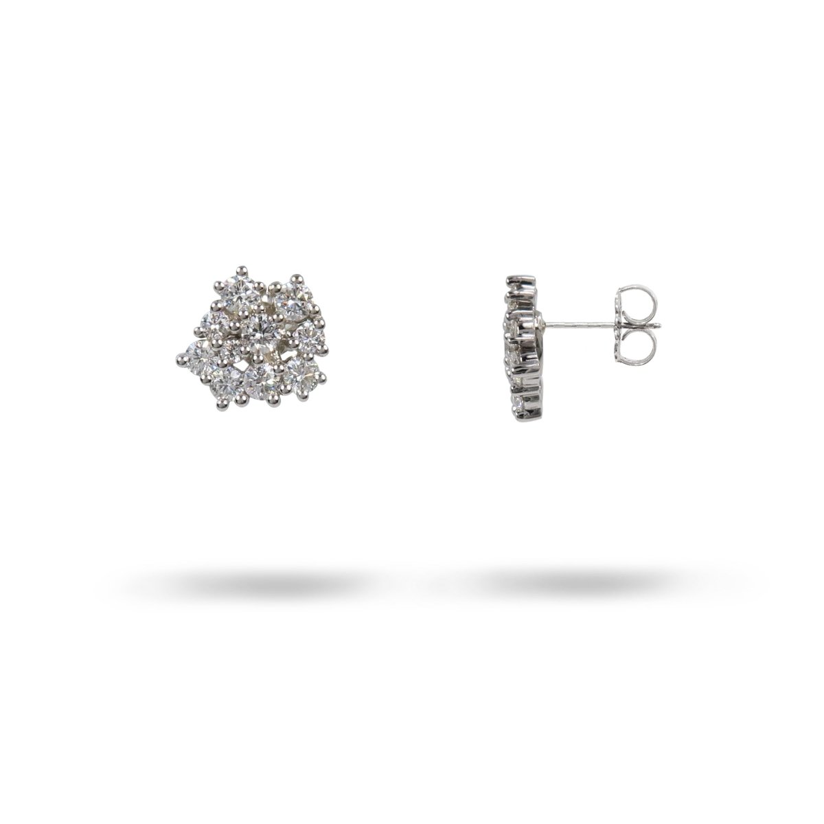 MINI LACE EARRING IN WHITE GOLD - EARRINGS