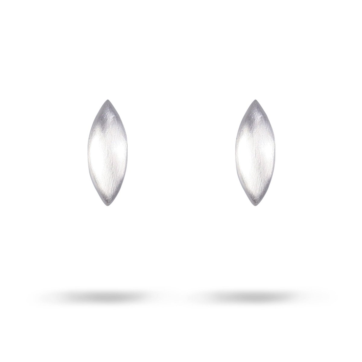 MARQUISE STUDS IN STERLING SILVER MATTE FINISH - EARRINGS
