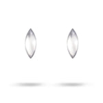 MARQUISE STUDS IN STERLING SILVER MATTE FINISH - EARRINGS