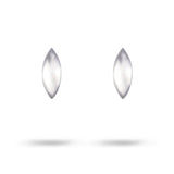 MARQUISE STUDS IN STERLING SILVER MATTE FINISH - EARRINGS