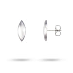 MARQUISE STUDS IN STERLING SILVER MATTE FINISH - EARRINGS