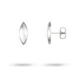 MARQUISE STUDS IN STERLING SILVER MATTE FINISH - EARRINGS