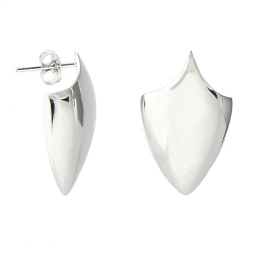 SHEILD STUD EARRINGS IN STERLING SILVER - 