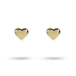 MINI HEART STUD EARRINGS IN YELLOW GOLD - EARRINGS