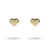 MINI HEART STUD EARRINGS IN YELLOW GOLD - EARRINGS