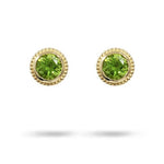 TESSA STUD EARRINGS IN YELLOW GOLD WITH PERIDOT - EARRINGS