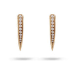 WARRIOR EARRINGS IN ROSE GOLD WITH DIAMOND PAVÉ - EARRINGS