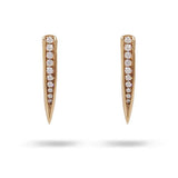 WARRIOR EARRINGS IN ROSE GOLD WITH DIAMOND PAVÉ - EARRINGS