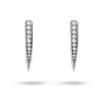 WARRIOR DIAMOND PAVÉ EARRINGS IN WHITE GOLD - EARRINGS