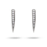 WARRIOR DIAMOND PAVÉ EARRINGS IN WHITE GOLD - EARRINGS