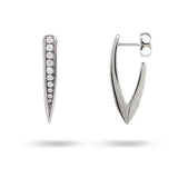 WARRIOR DIAMOND PAVÉ EARRINGS IN WHITE GOLD - EARRINGS