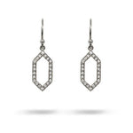 GRAPHITE DROP DIAMOND EARRINGS IN WHITE GOLD - EARRINGS