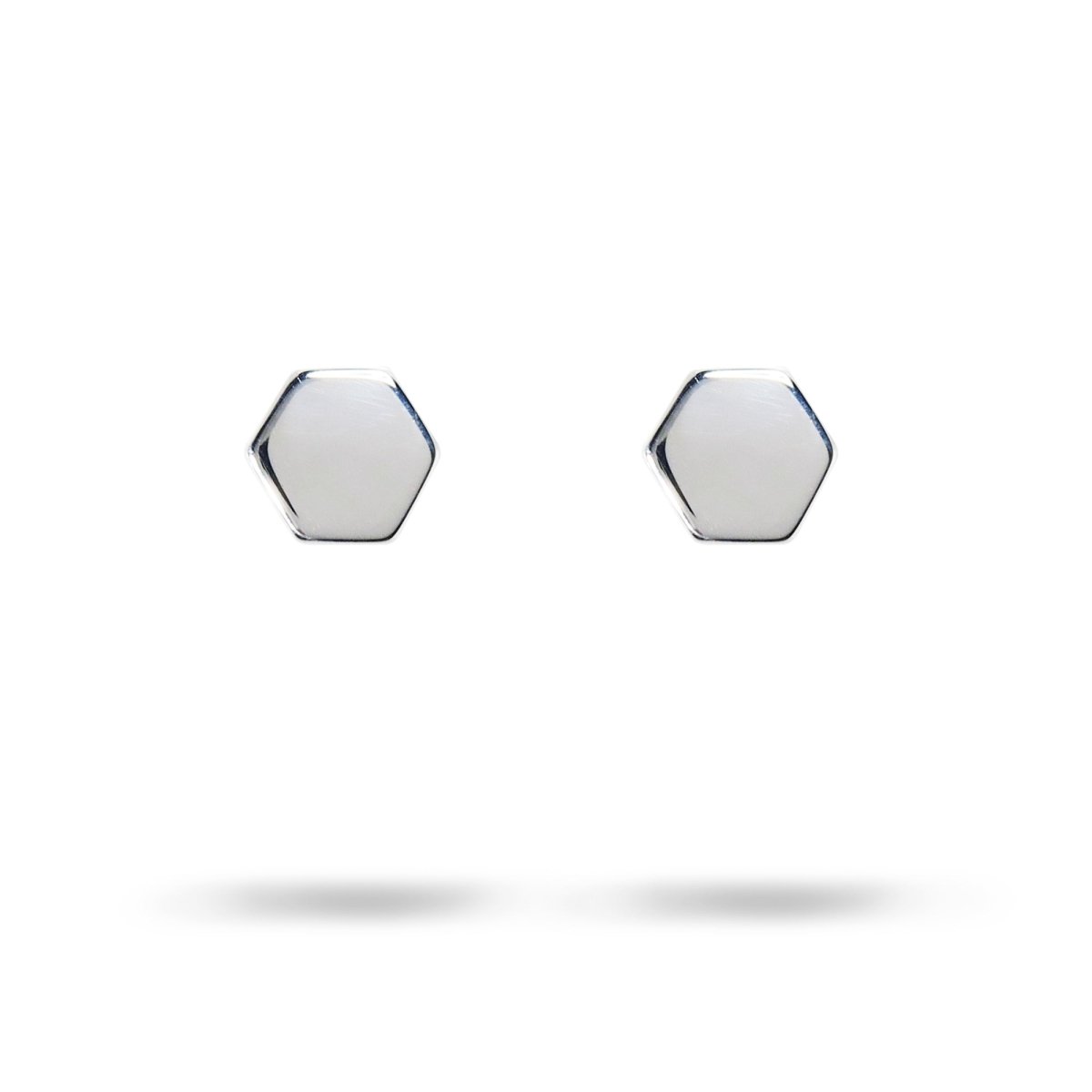 HEXAGON EARRINGS IN STERLING SILVER - EARRINGS