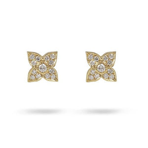 LILAC DIAMOND EARRINGS IN YELLOW GOLD - EARRINGS