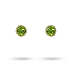 VICTORIA STUD WITH 6.5MM PERIDOT IN YELLOW GOLD - EARRINGS
