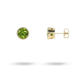 VICTORIA STUD WITH 6.5MM PERIDOT IN YELLOW GOLD - EARRINGS
