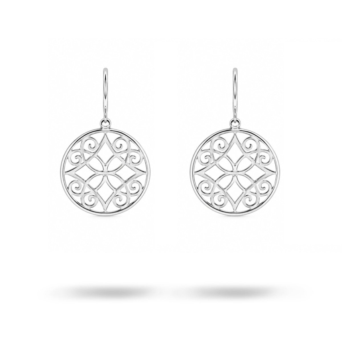 FILIGREE LARGE DROP EARRINGS IN STERLING SILVER - EARRINGS