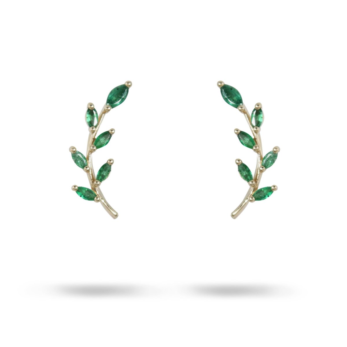 ODESSA EMERALD EARRINGS IN YELLOW GOLD - EARRINGS