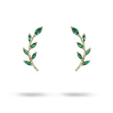 ODESSA EMERALD EARRINGS IN YELLOW GOLD - EARRINGS