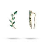 ODESSA EMERALD EARRINGS IN YELLOW GOLD - EARRINGS