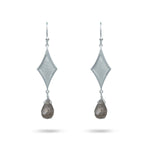 HARLEQUIN LABRADORITE EARRINGS IN STERLING SILVER - EARRINGS