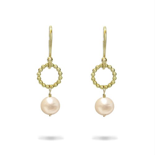 TESSA DROP EARRING WITH FRESHWATER PEARL - EARRINGS