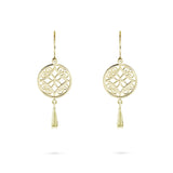 SMALL FILIGREE TASSEL DROP EARRINGS IN 14K YELLOW GOLD - EARRINGS