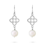 PRIMROSE WHITE PEARL EARRINGS IN SILVER