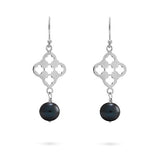 PRIMROSE BLACK PEARL EARRINGS IN SILVER