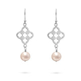PRIMROSE PINK PEARL EARRINGS IN SILVER