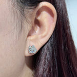 MINI LACE EARRING IN WHITE GOLD - EARRINGS