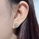 MINI LACE EARRING IN WHITE GOLD - EARRINGS